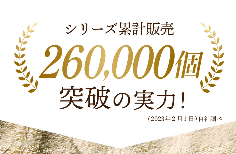 シリーズ累計25万個突破の実力