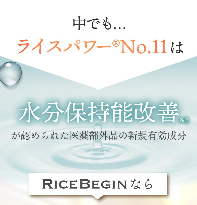 ライスパワーNo.11は水分保持能改善が認められた医薬部外品の新規有効成分