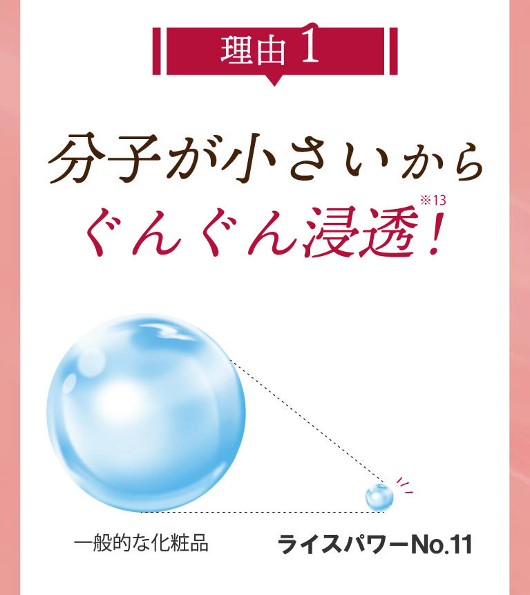 理由1、分子が小さいからぐんぐん浸透